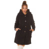Black Beautiful Boucle look coat with hood