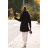Black Beautiful Boucle look coat with hood