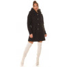 Black Beautiful Boucle look coat with hood