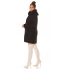 Black Beautiful Boucle look coat with hood