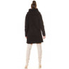 Black Beautiful Boucle look coat with hood