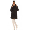 Black Beautiful Boucle look coat with hood