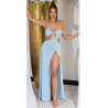 Sexy Maxidress with one leg slit and cut outs