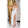 Sexy Maxidress with one leg slit and cut outs