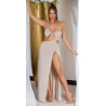 Sexy Maxidress with one leg slit and cut outs