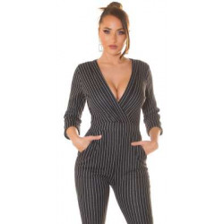 Sexy pinstripe business overall