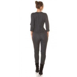 Sexy pinstripe business overall