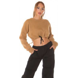 Sexy Cappucino Crop Jumper