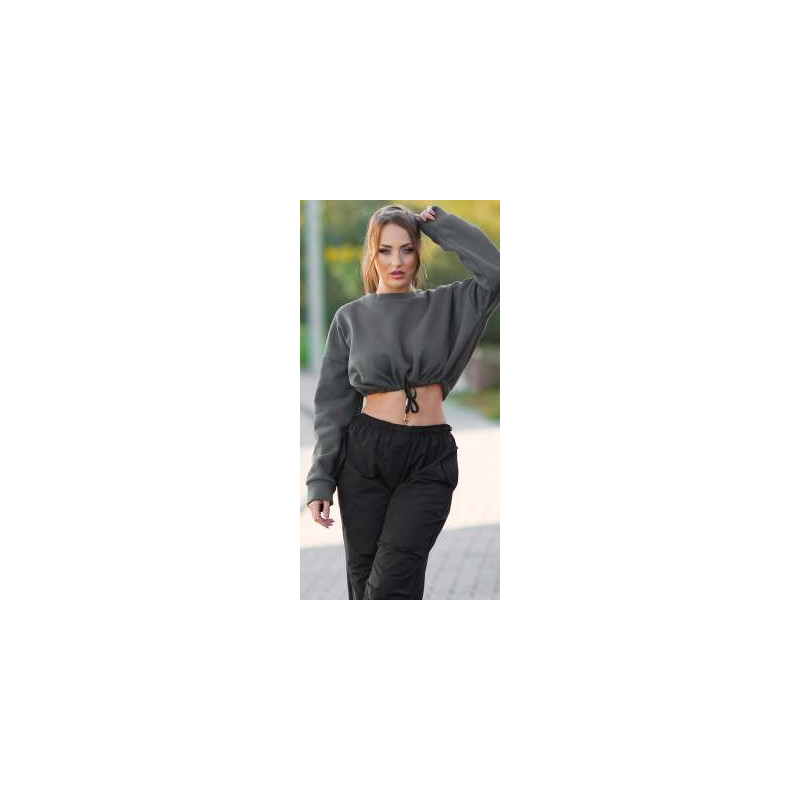Sexy Khaki Crop Jumper